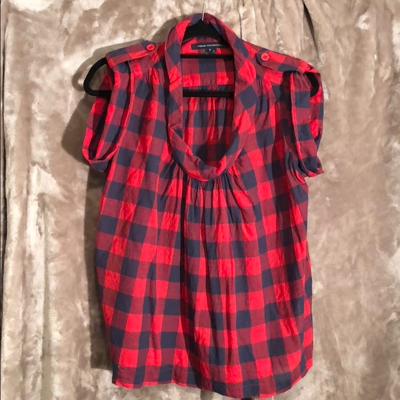 French Connection Plaid Flannel Blouse - Picture 2 of 7